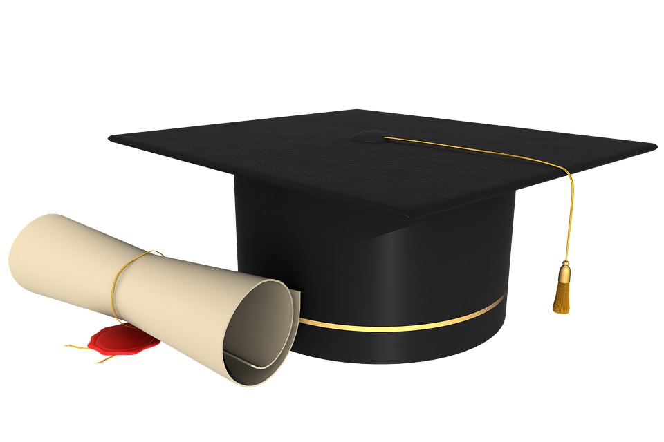 graduation diploma stock image via Pixabay