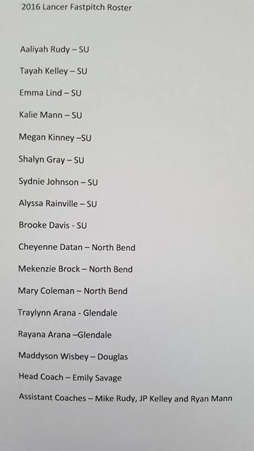 160614 SU 16U roster