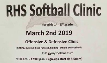 190117 RHS Softball clinic flyer slideshow