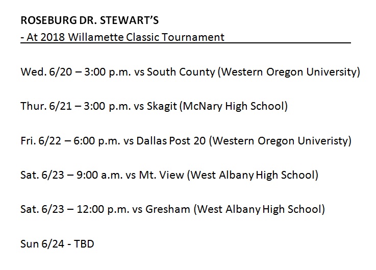 180619 Willamette Classic Tourney Schedule for Docs
