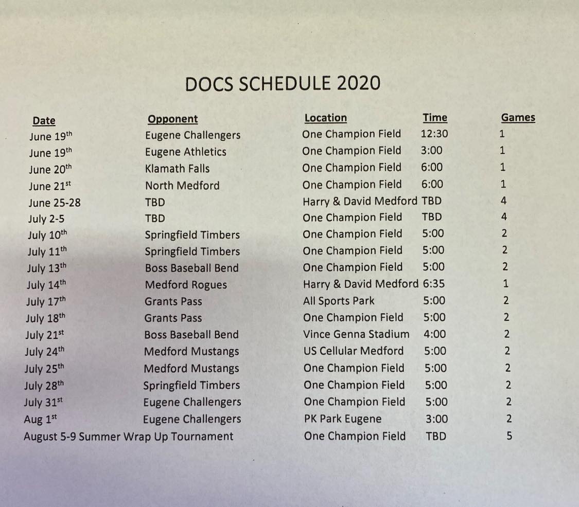 200621 Doc Stewarts 2020 schedule