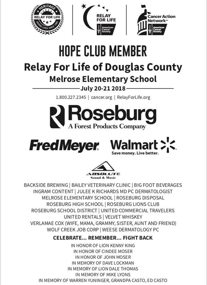 180710 Relay for Life Douglas County 2018 flyer